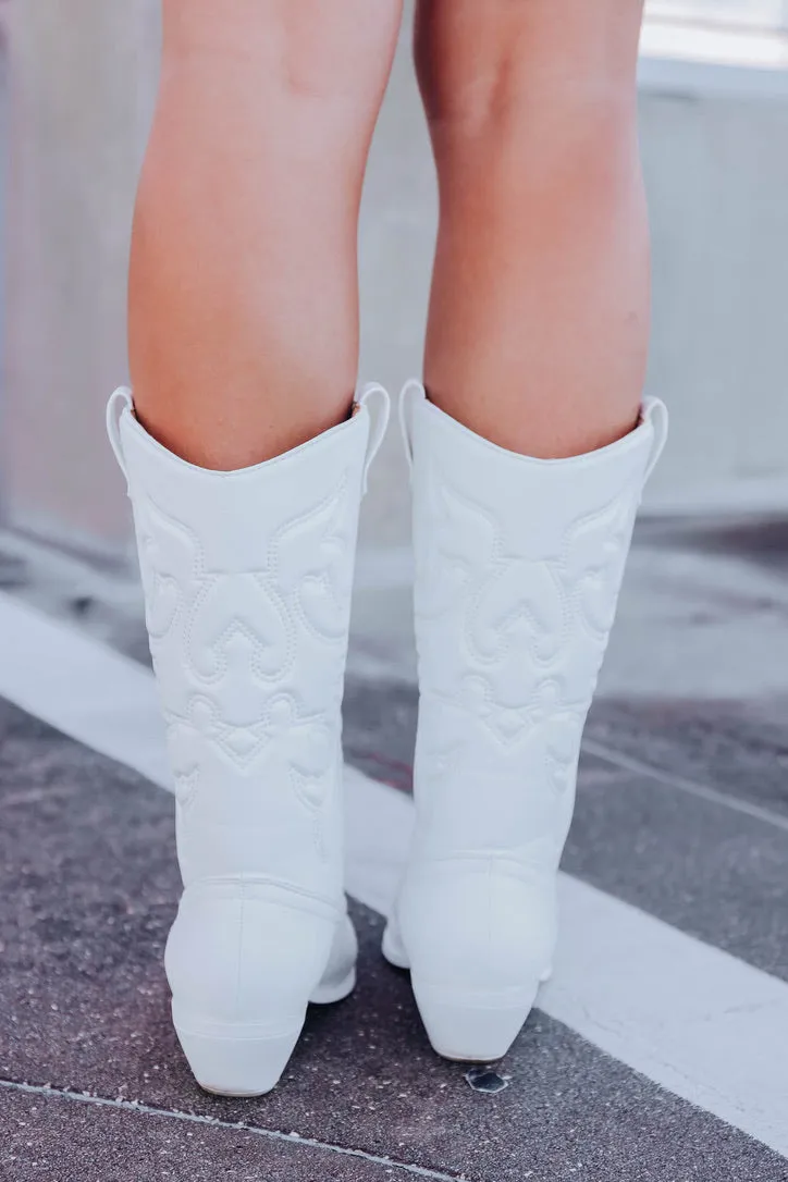 Lockhart Cowgirl Boots - White