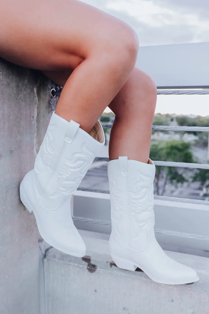 Lockhart Cowgirl Boots - White