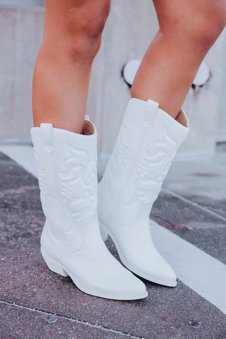 Lockhart Cowgirl Boots - White