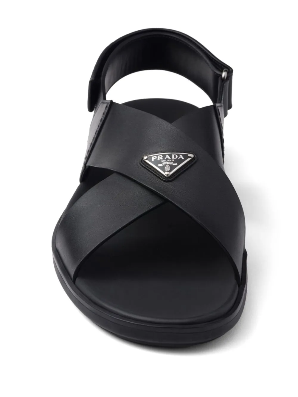 Logo leather sandals