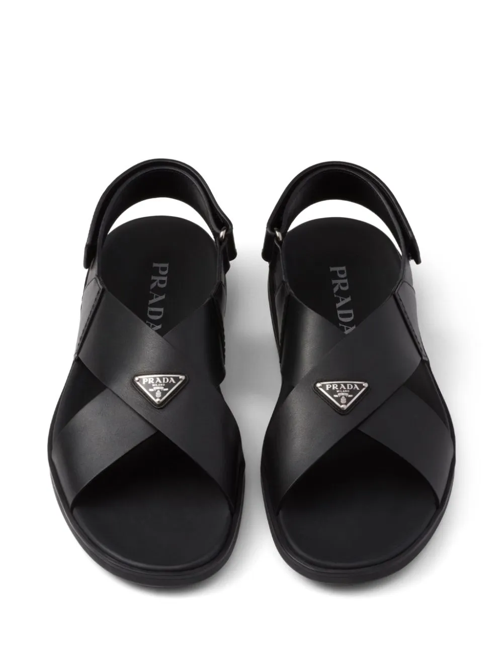 Logo leather sandals