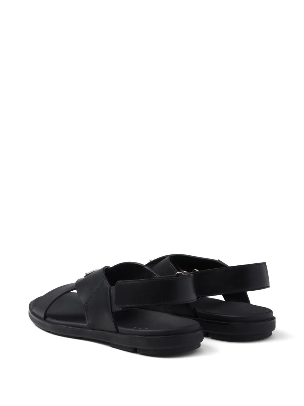 Logo leather sandals