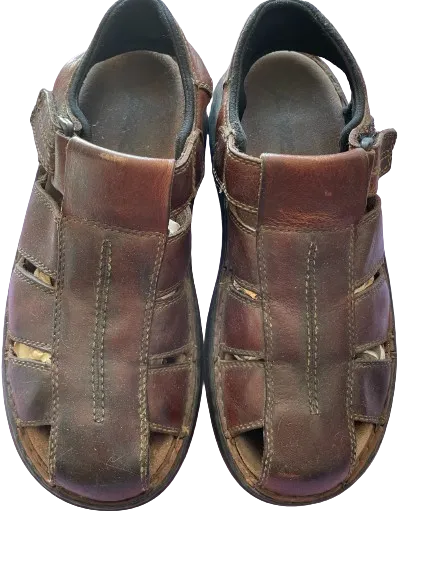 Look Brown Leather Sandals