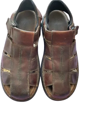 Look Brown Leather Sandals