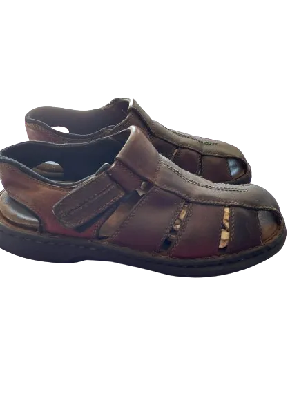 Look Brown Leather Sandals