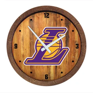Los Angeles Lakers: Logo - "Faux" Barrel Top Clock