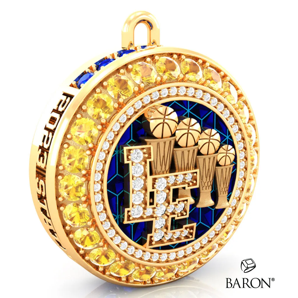 Lutheran East High School Boys Basketball 2023 Championship Ring Top Pendant - Design 2.11