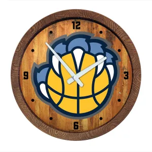 Memphis Grizzlies: Logo - "Faux" Barrel Top Clock