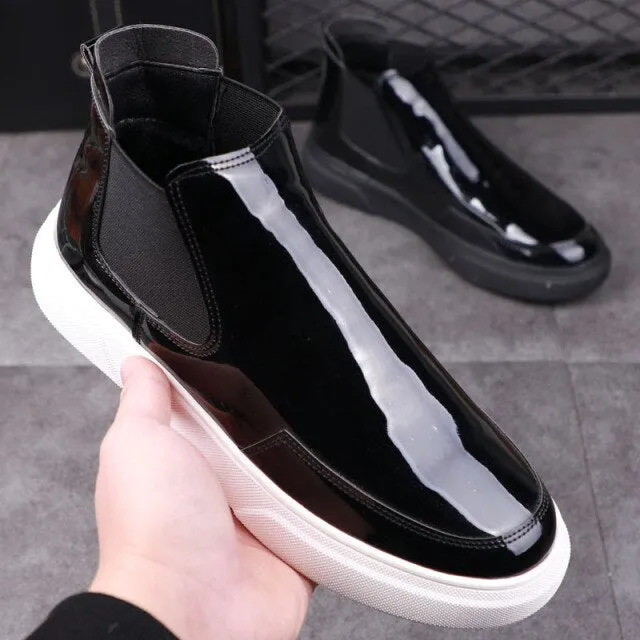 Men fashion wedding party dress chelsea boots