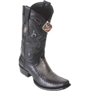 Men’s King Exotic Ostrich Leg & Deer Boots Dubai Toe