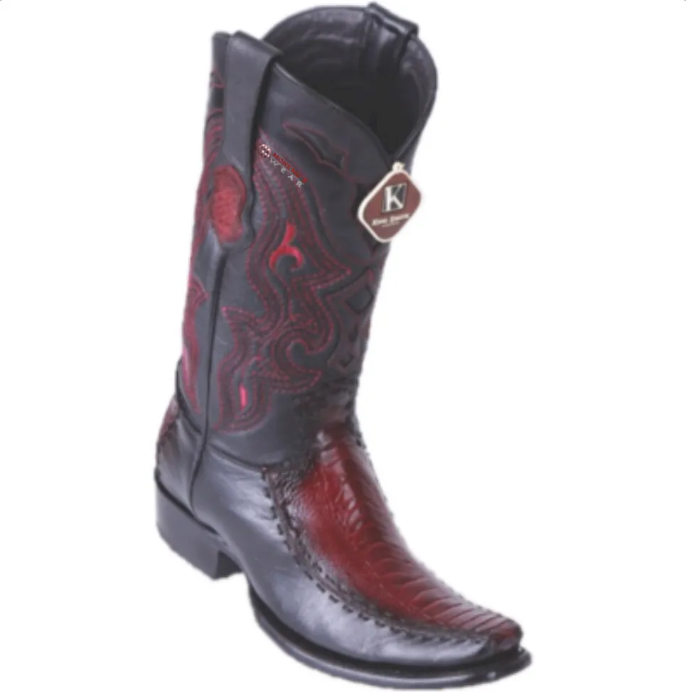Men’s King Exotic Ostrich Leg & Deer Boots Dubai Toe