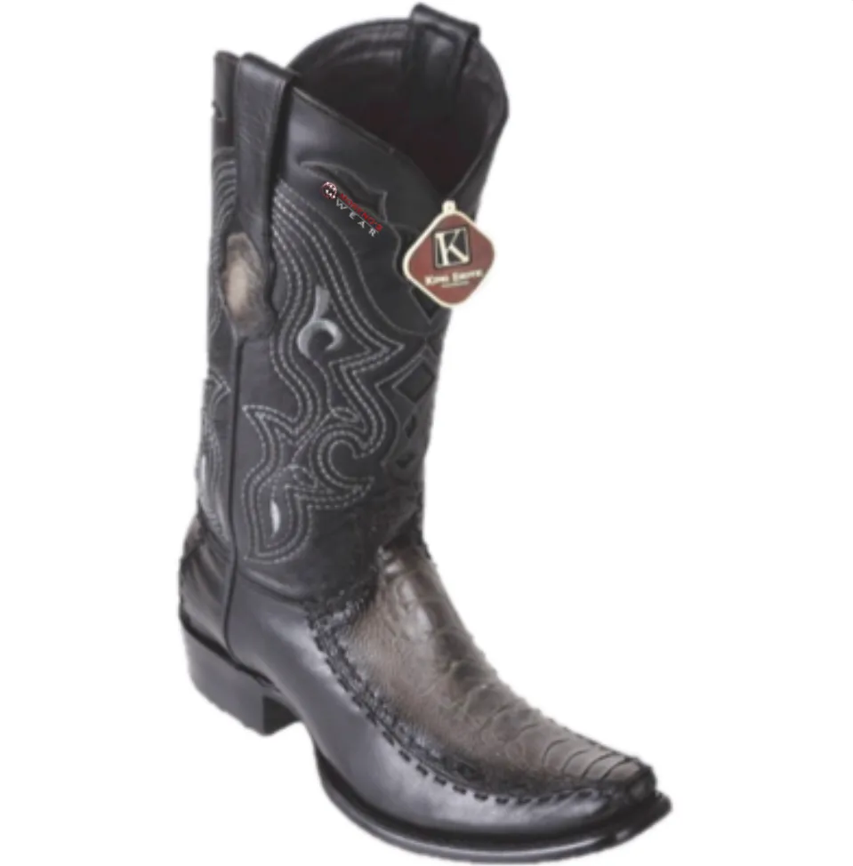 Men’s King Exotic Ostrich Leg & Deer Boots Dubai Toe