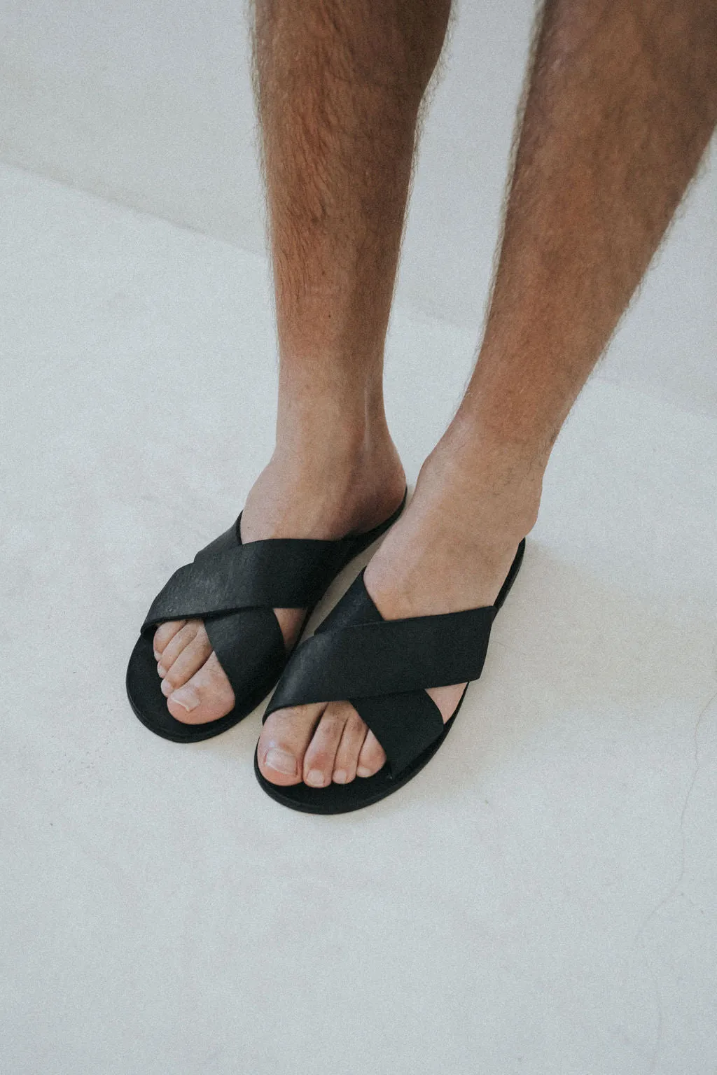 Men's leather sandals - COBÁ cross straps