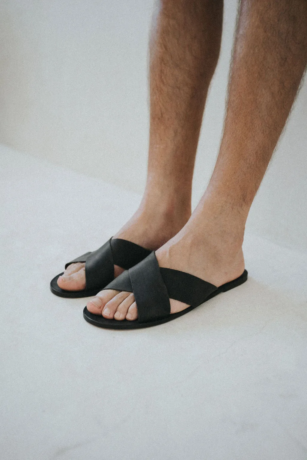 Men's leather sandals - COBÁ cross straps