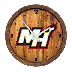 Miami Heat: Logo - "Faux" Barrel Top Clock