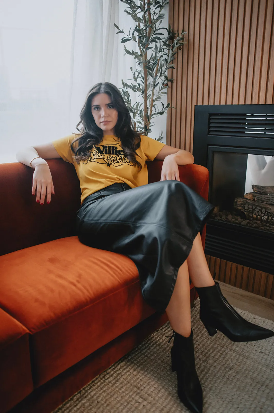 MISFIT ITEM - The City Slicker Vegan Leather Skirt by Free People // Size 8