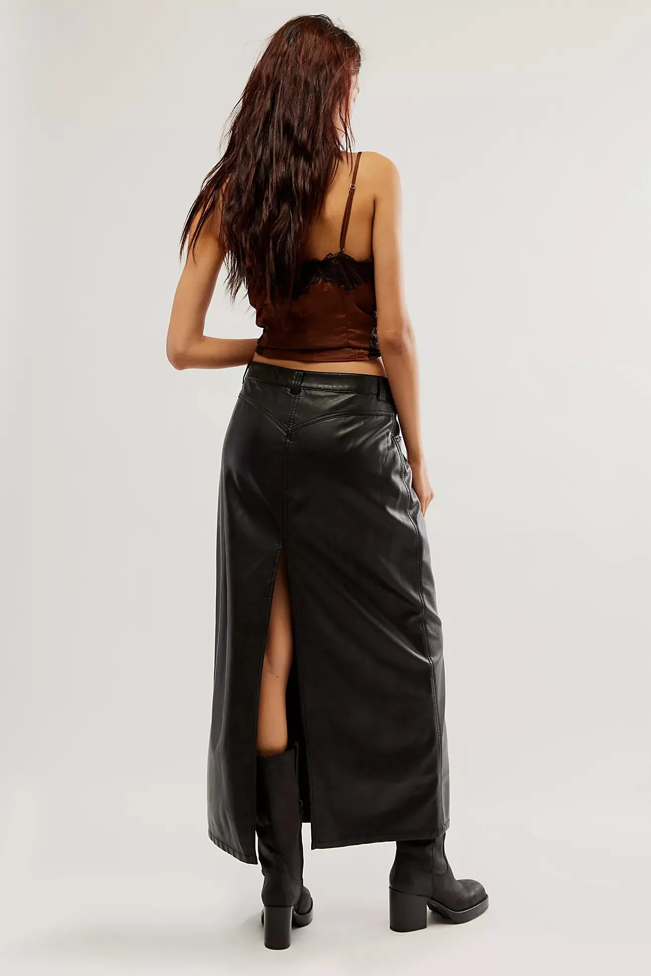 MISFIT ITEM - The City Slicker Vegan Leather Skirt by Free People // Size 8