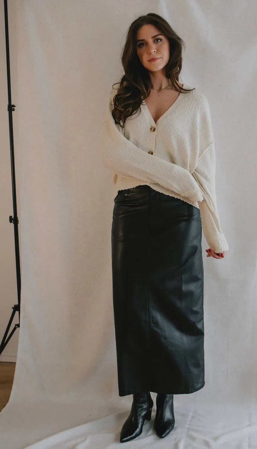 MISFIT ITEM - The City Slicker Vegan Leather Skirt by Free People // Size 8