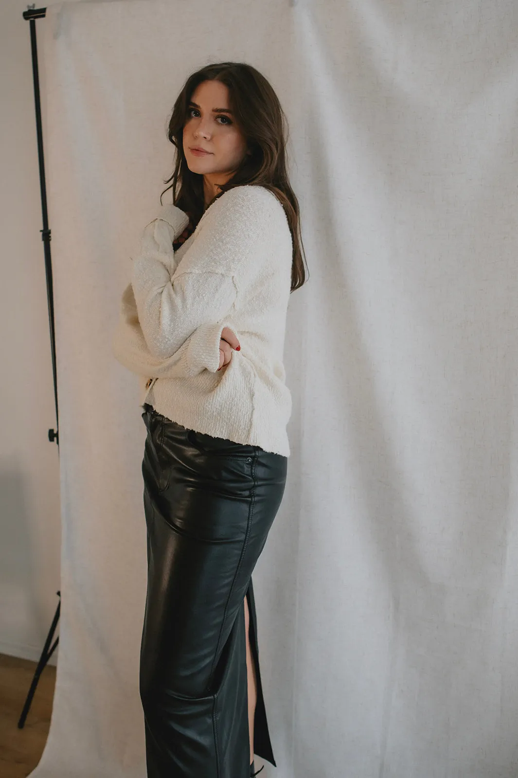 MISFIT ITEM - The City Slicker Vegan Leather Skirt by Free People // Size 8