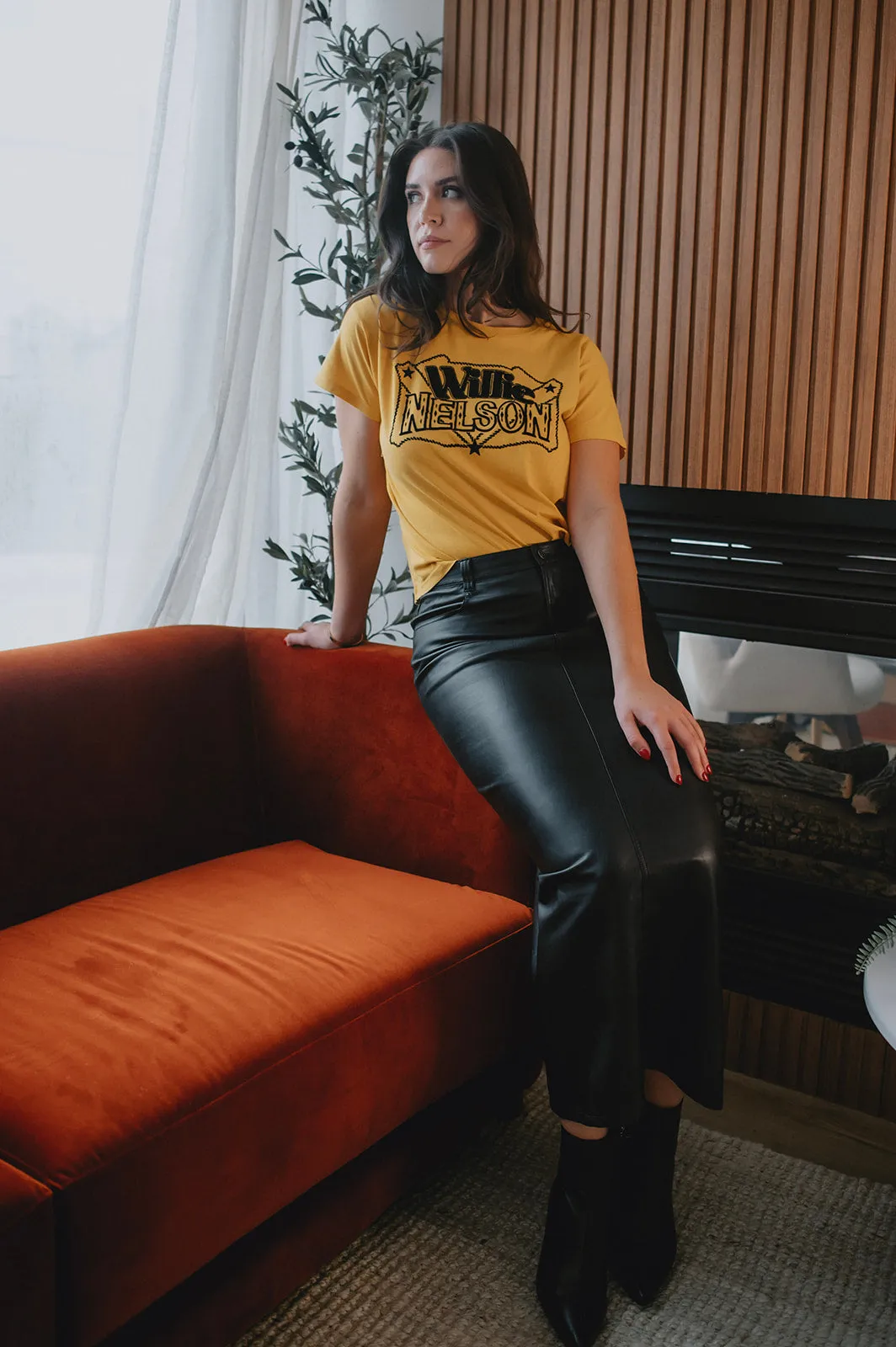 MISFIT ITEM - The City Slicker Vegan Leather Skirt by Free People // Size 8