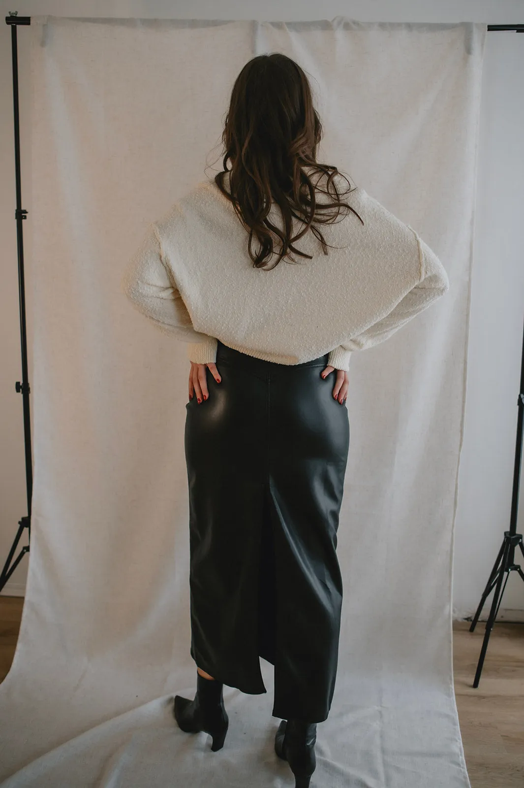 MISFIT ITEM - The City Slicker Vegan Leather Skirt by Free People // Size 8