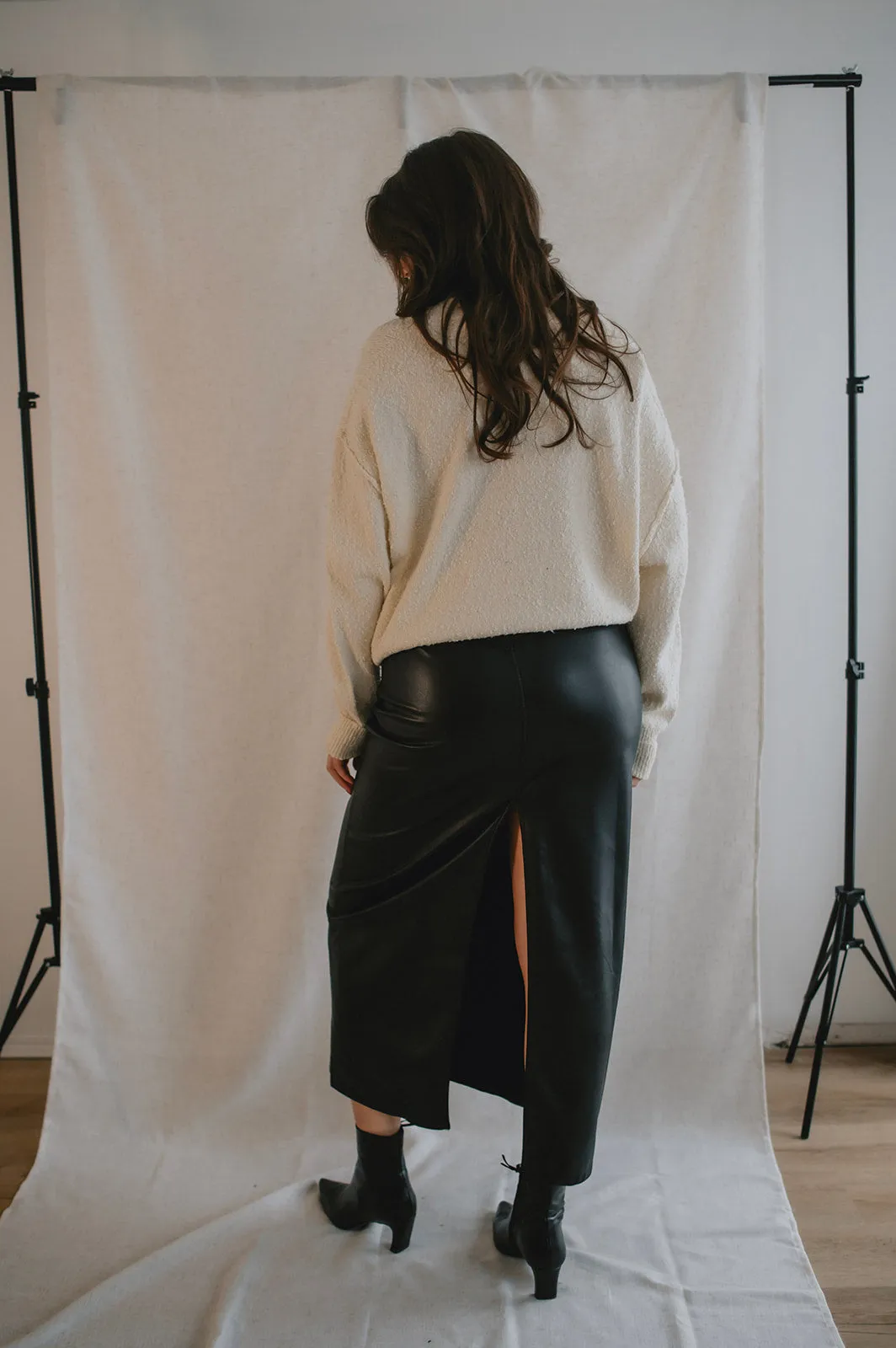 MISFIT ITEM - The City Slicker Vegan Leather Skirt by Free People // Size 8