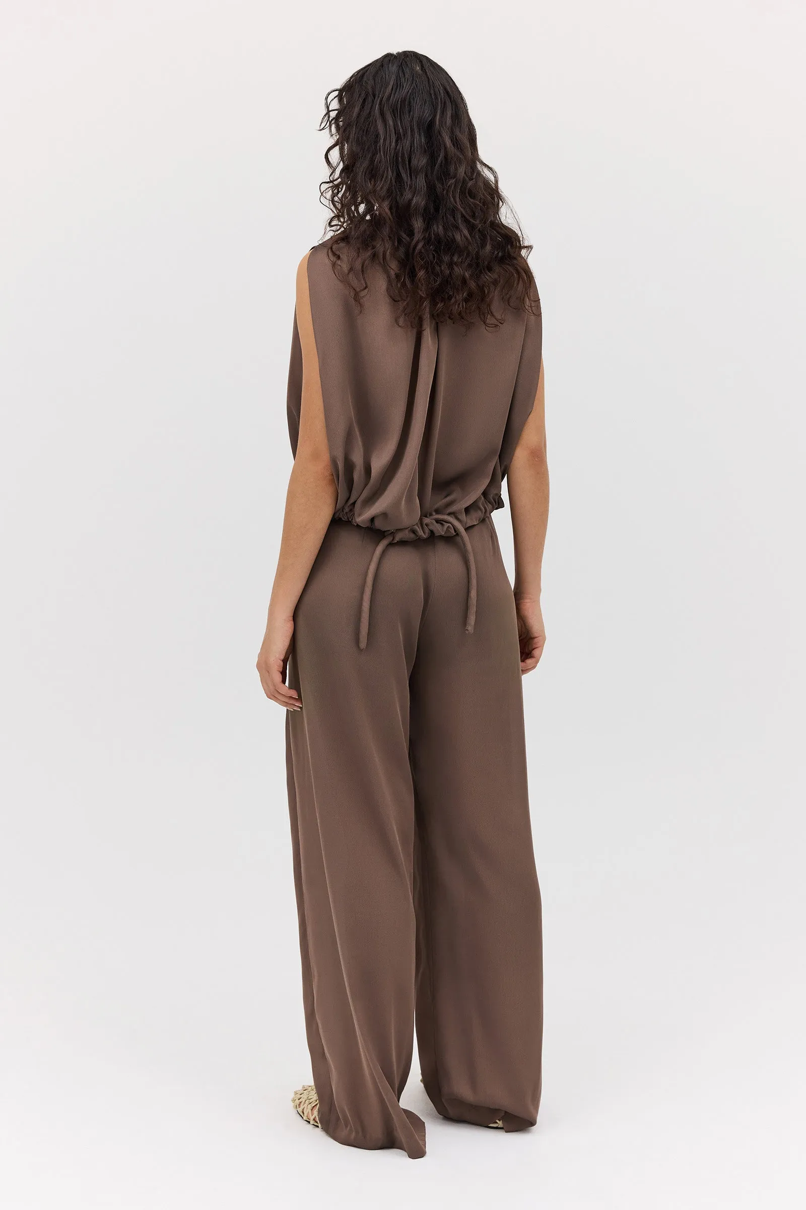 MUSHROOM CHIFFON EMERGE TOP