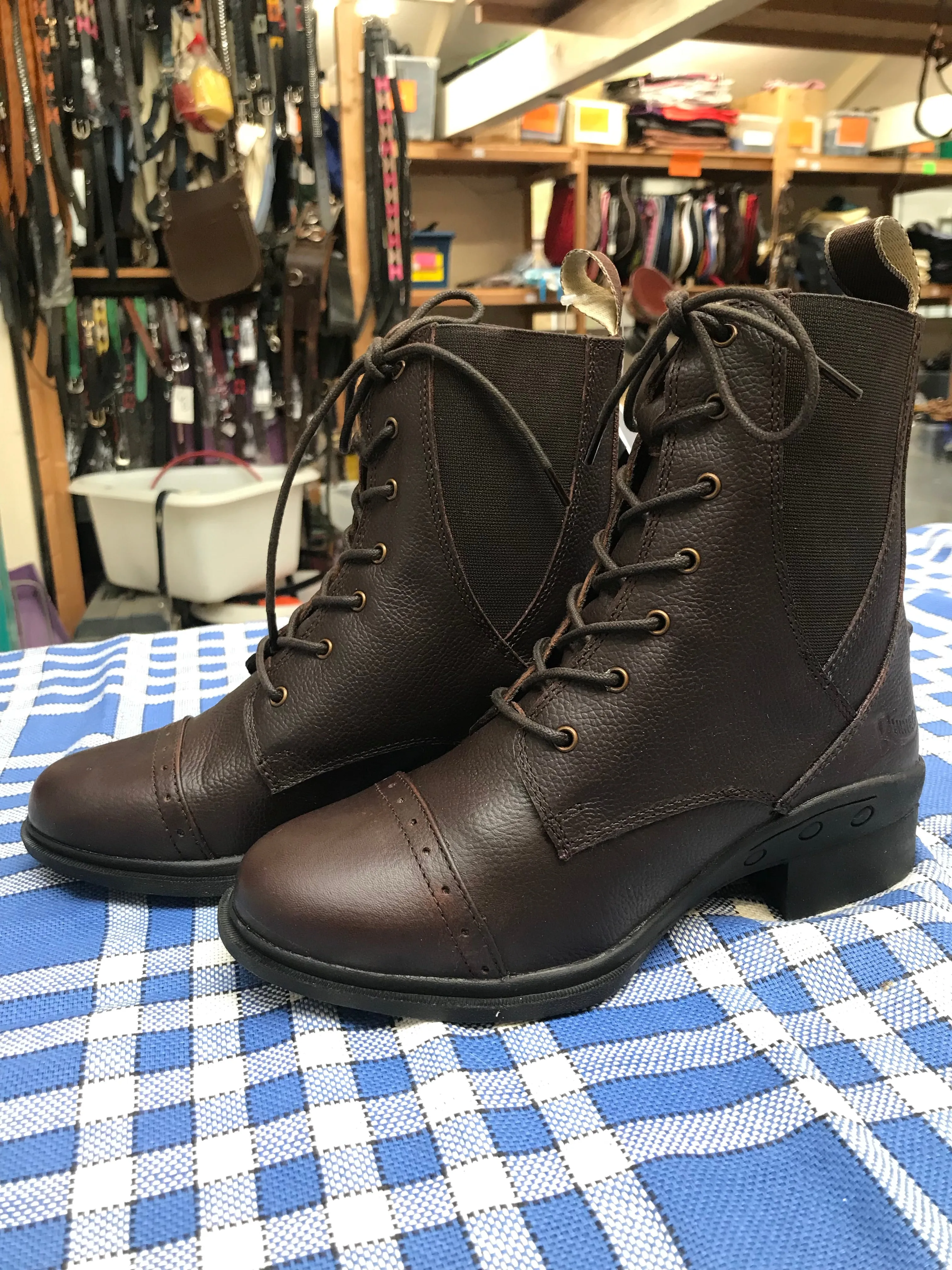 New elite Indiana lace up paddock boots in brown FREE POSTAGE ✅