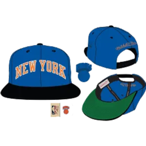 New York Knicks Mitchell & Ness Current Logo Wool 2-Tone Snapback Adjustable Hat