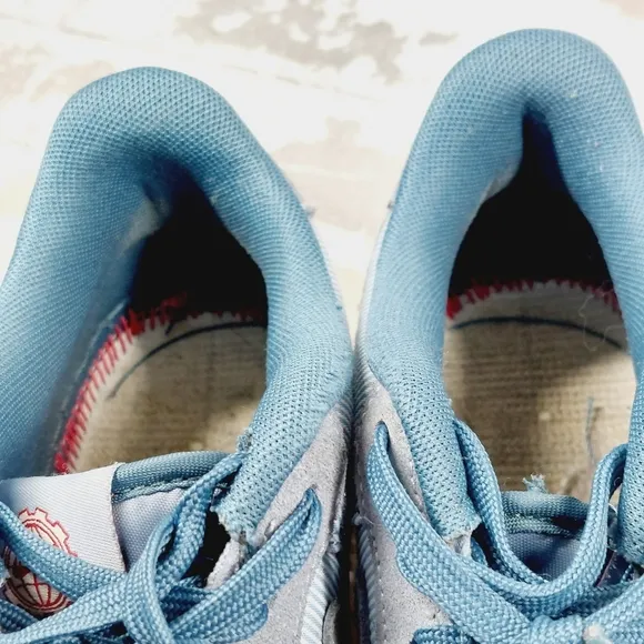 Nike Air Force 1 Low Detroit Motor City Blue Stripe Lace Up Sneakers V605