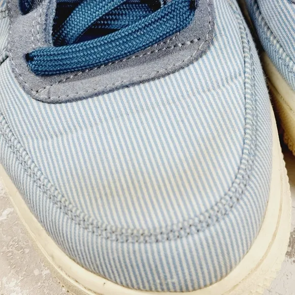 Nike Air Force 1 Low Detroit Motor City Blue Stripe Lace Up Sneakers V605