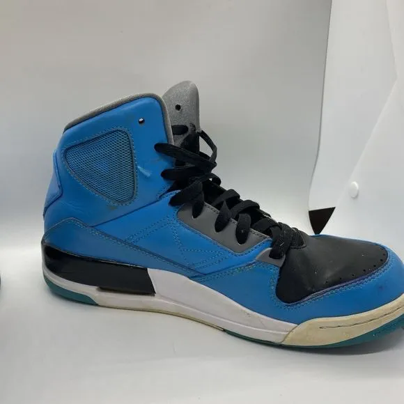 Nike Air Jordan 629877 016 Basketball Black Blue High Top Sneaker Men's 9.5