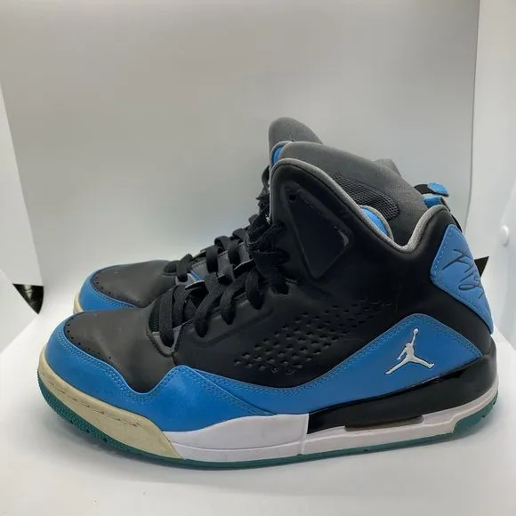 Nike Air Jordan 629877 016 Basketball Black Blue High Top Sneaker Men's 9.5