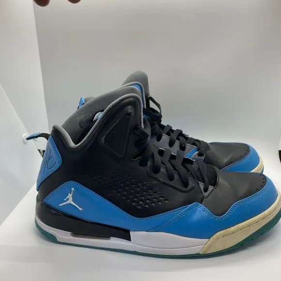 Nike Air Jordan 629877 016 Basketball Black Blue High Top Sneaker Men's 9.5
