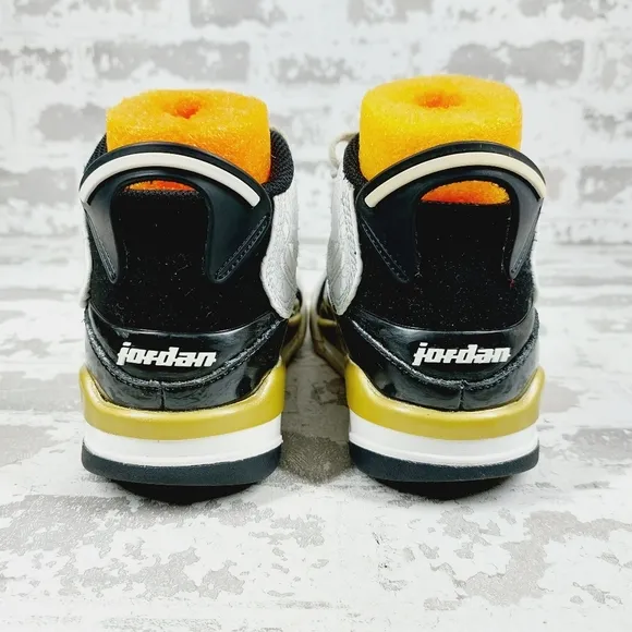 Nike Air Jordan Dub Zero Metallic Gold White Black Basketball Sneakers D687