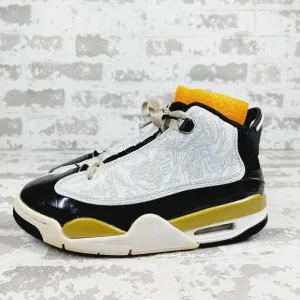 Nike Air Jordan Dub Zero Metallic Gold White Black Basketball Sneakers D687