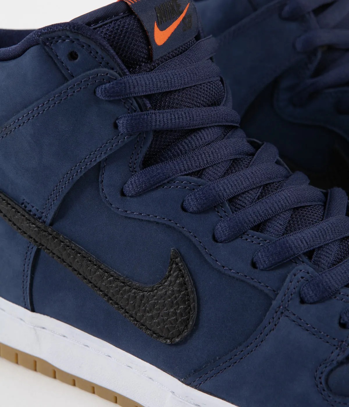 Nike SB Orange Label Dunk High Pro Shoes - Midnight Navy / Black - Midnight Navy - White