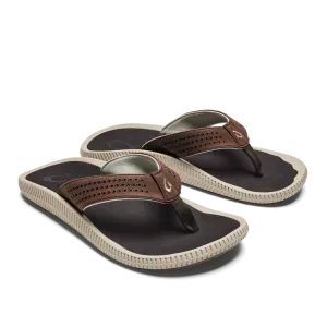 OluKai Mens Ulele Sandals - Dark Wood
