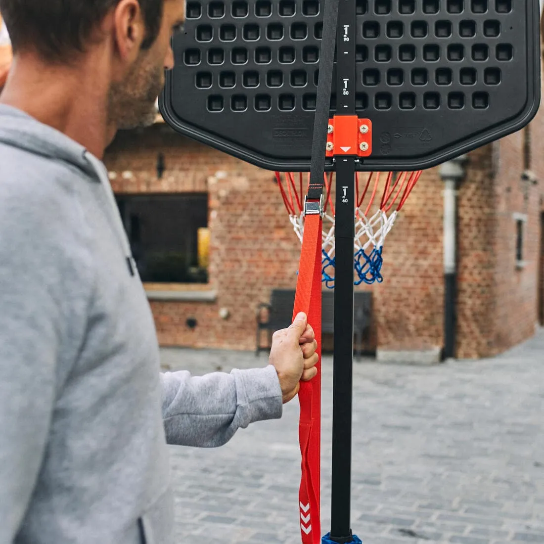 Panier de basket Enfant Dunk sur pied réglable 1,60m à 2,20m - K900