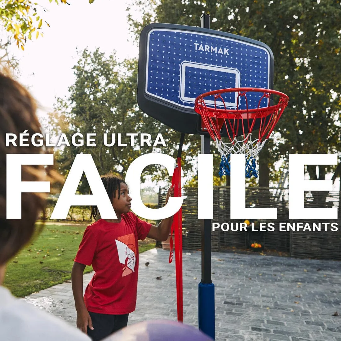 Panier de basket Enfant Dunk sur pied réglable 1,60m à 2,20m - K900