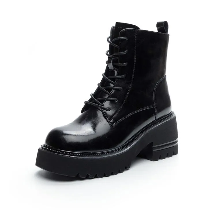 Petite Block Heel Zipper Ankle Boots AP168