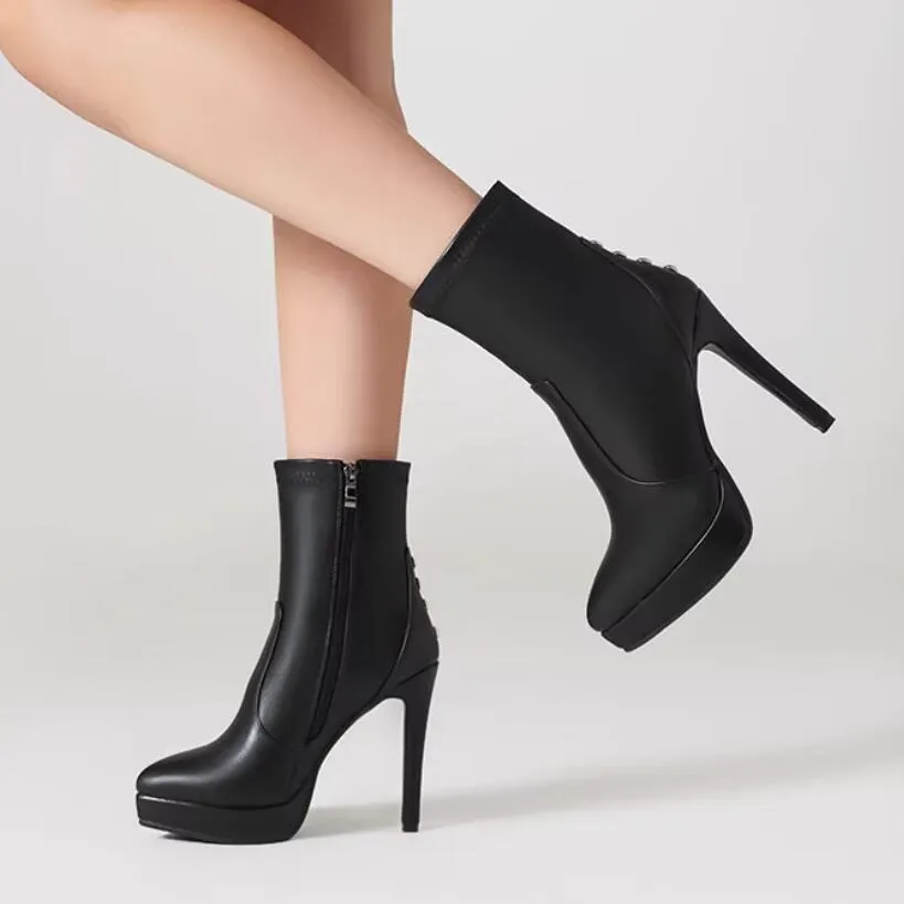 Petite Feet Women's Size 3 Platform Short Boots TS67