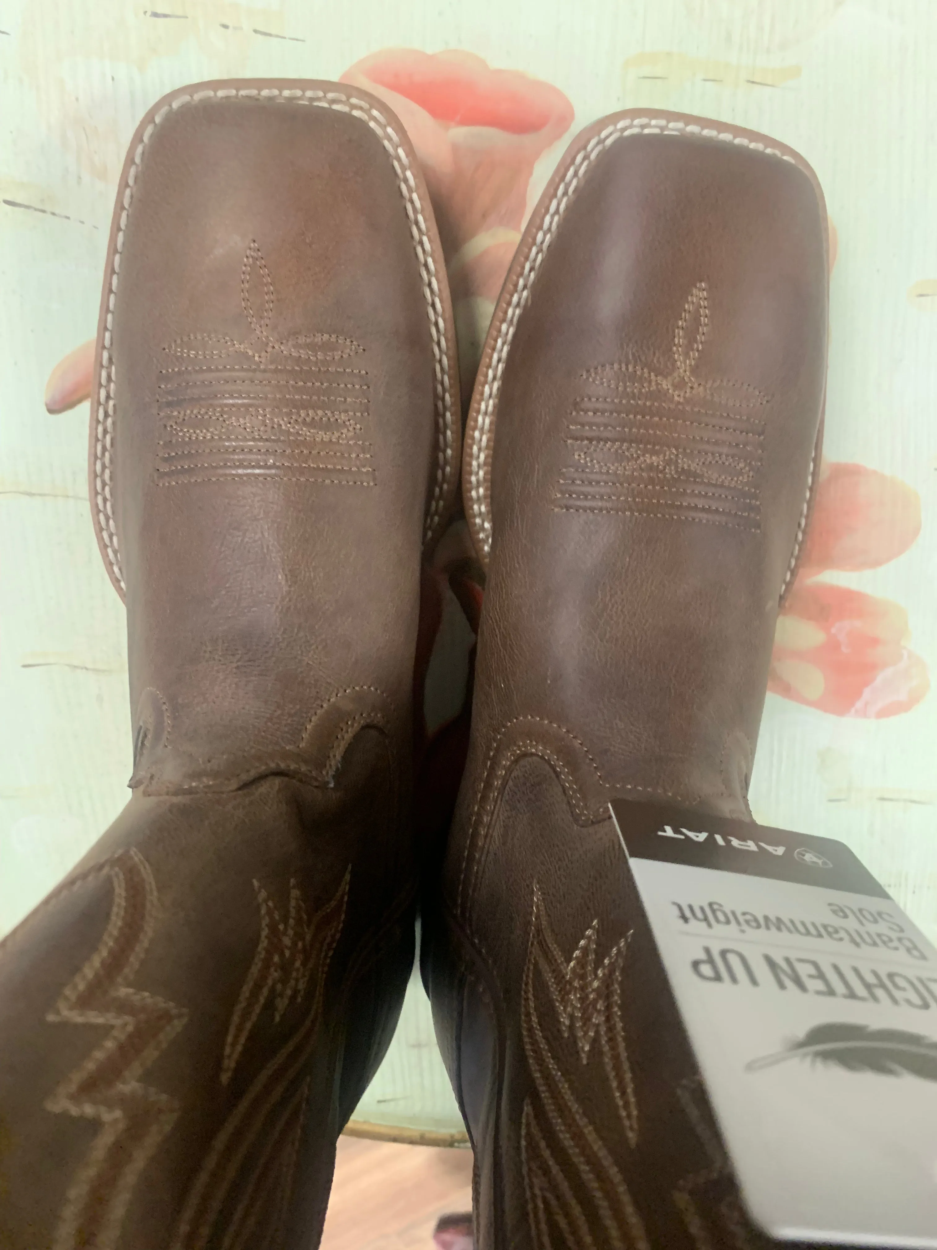 Plano Cowboy Brown Boot Square Toe