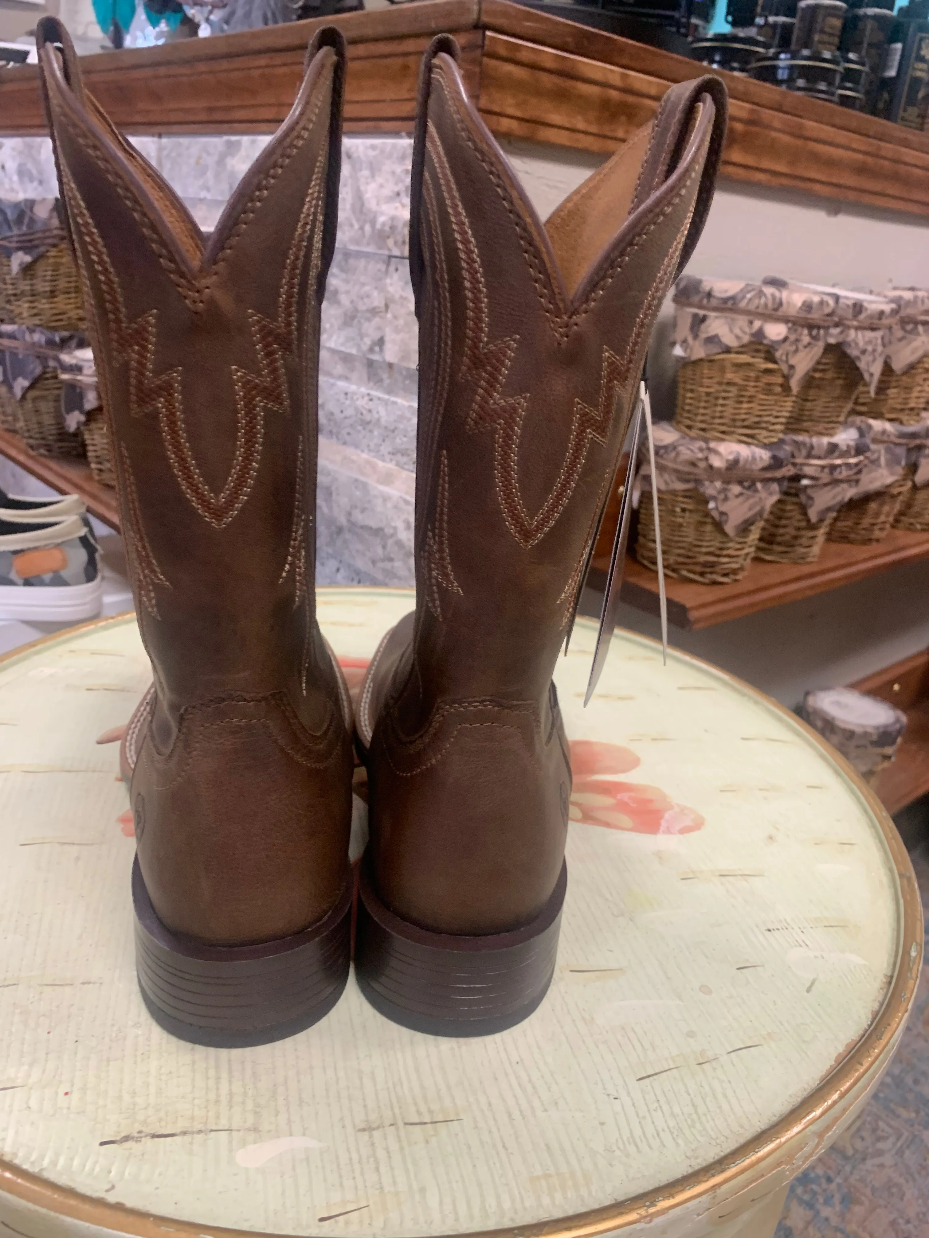 Plano Cowboy Brown Boot Square Toe