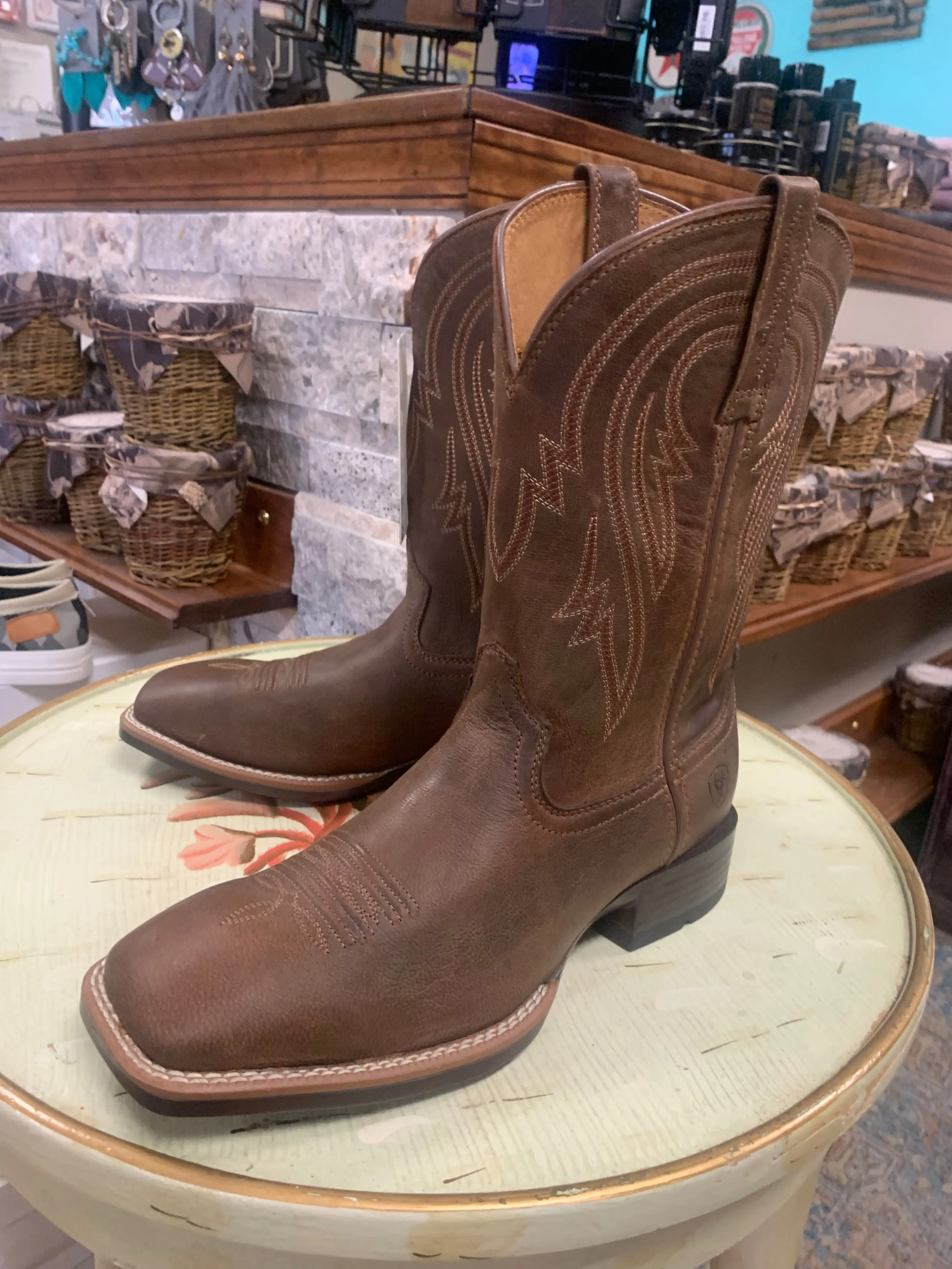 Plano Cowboy Brown Boot Square Toe