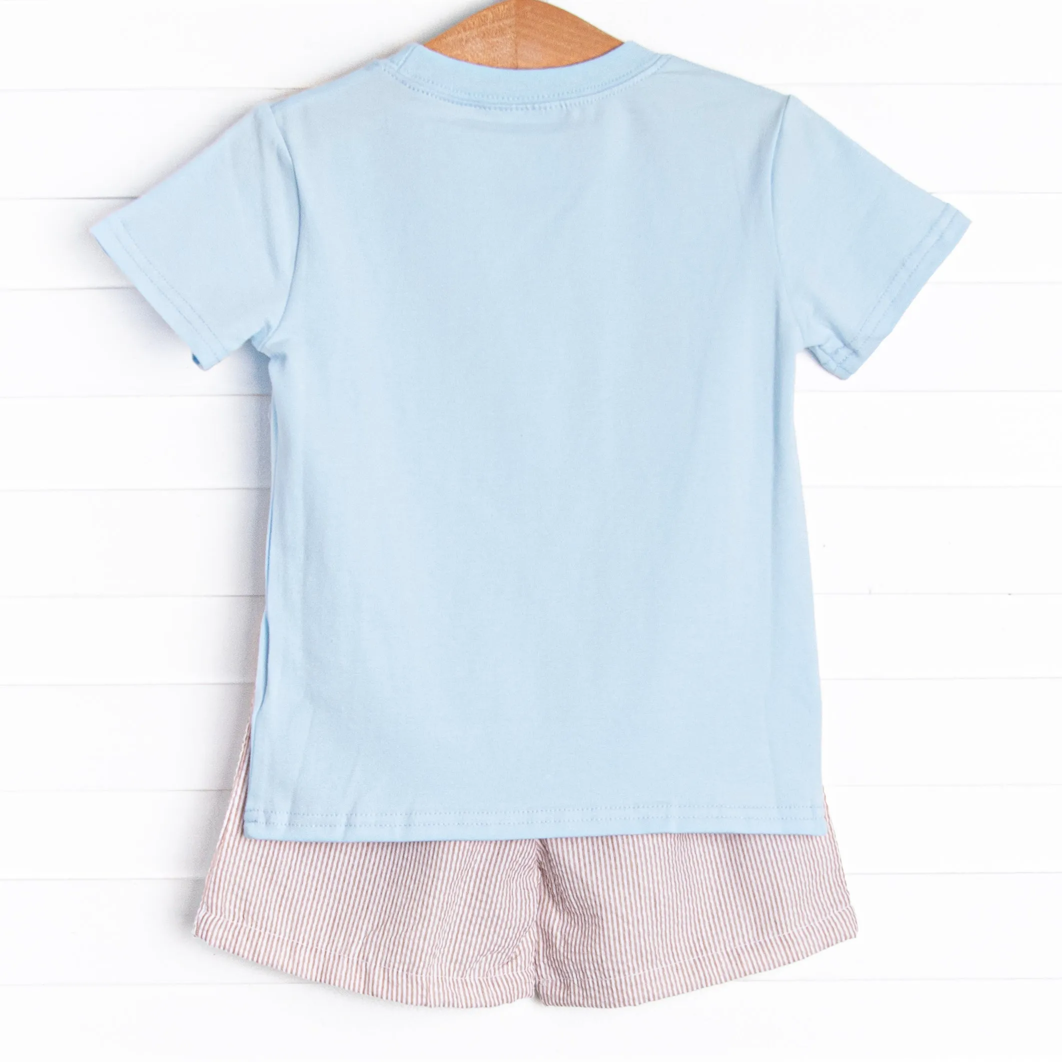 Play Ball Applique Short Set, Blue
