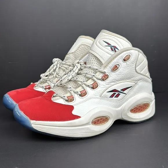Reebok Question Mid OG Red Toe Sz 10 KITH Ronnie Fieg Solefly Basketball Sneaker