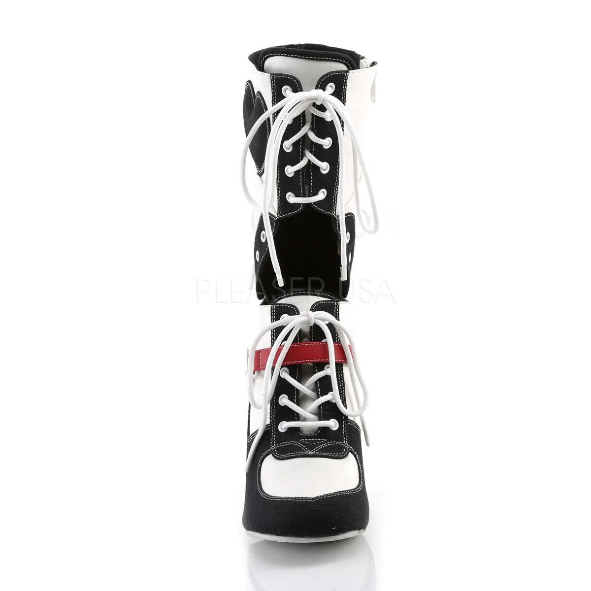 REFEREE-200  White Pu-Black Canvas