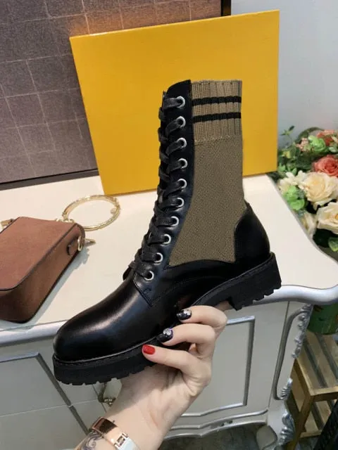 Round Toe Flat Heel Boot