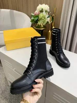 Round Toe Flat Heel Boot